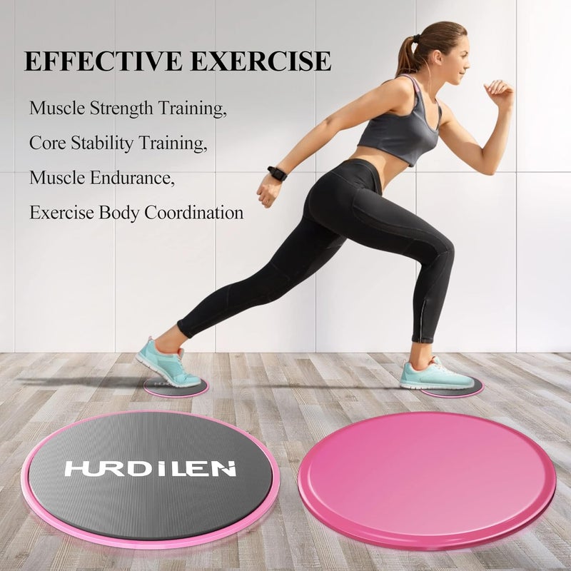 Hurdilen أقراص التمرين الأساسية، أقراص انزلاق مزدوجة الاستخدام على السجاد والأرضيات الخشبية، خفيفة الوزن ومثالية كأداة لياقة لتدريب قوة القلب البطني - Image 3