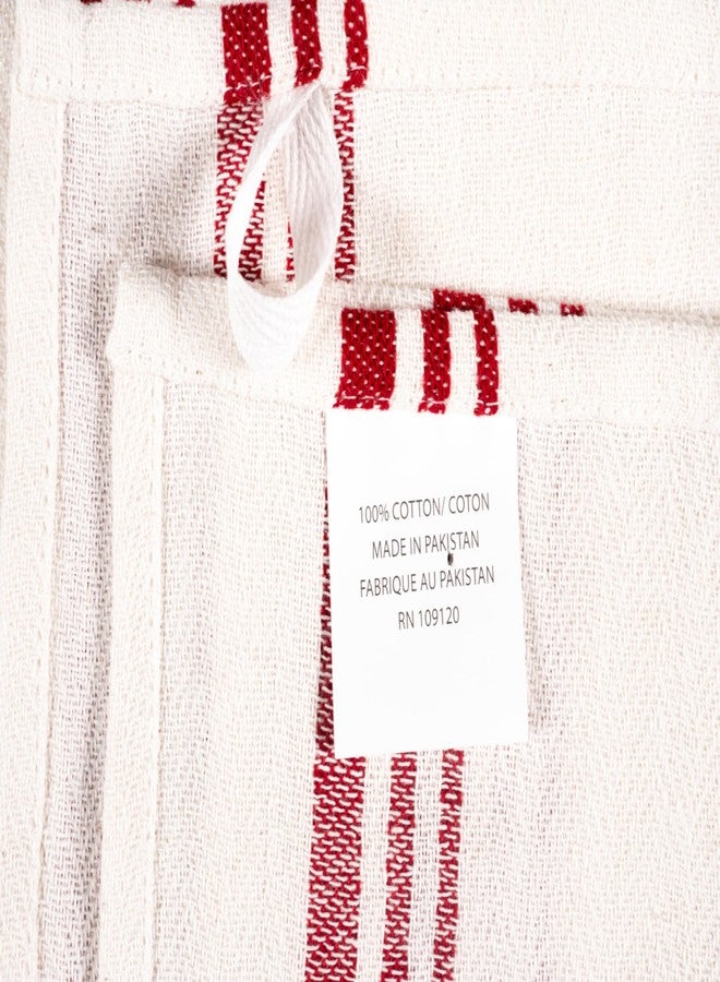 KAF Home Assorted Flat Kitchen Towels |100% Cotton - 18 x 28 inches | Ultra Absorbent Soft Dish Towels | Perfect for Cooking, Cleaning, and Drying Hands (Red, 18 x 28-10 Pack) - Image 4