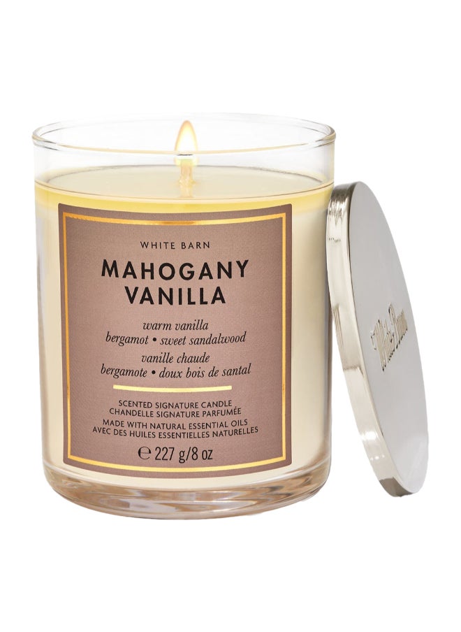 Bath & Body Works Mahogany Vanilla Signature Single Wick Candle 