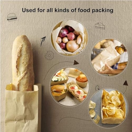 Kitchenette Brown Food Wrapping Paper | 15m Unbleached Chlorine-Free Parchment | Oven & Microwave Safe | Non-Stick Oil-Proof Surface | Food Safety Certified | for Baking, Roasting & Food Storage - Image 4