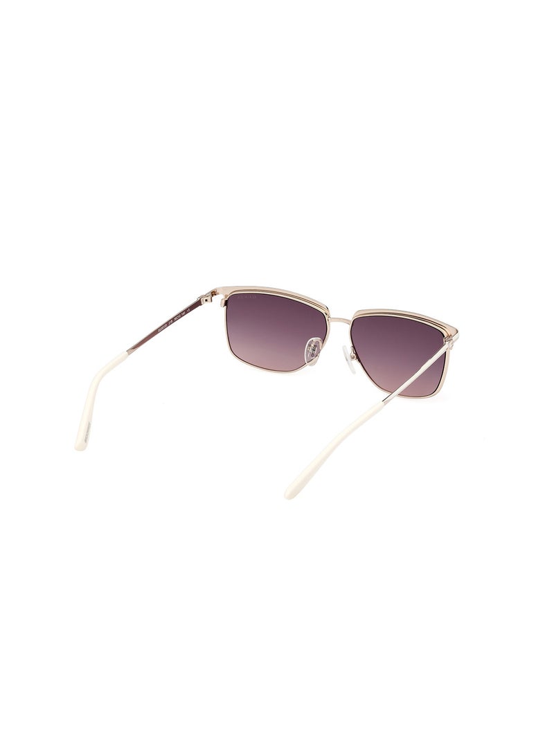 GUESS Women's UV Protection Rectangular Shape Sunglasses - GU0013321B56 - Lens Size: 56 Mm - Shiny Pale Gold - Image 5