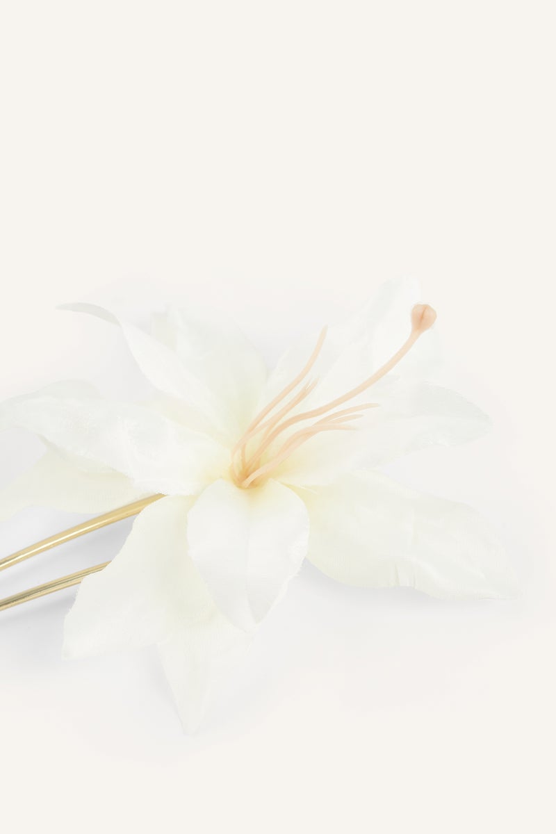 DeFacto White Woman Woman White Floral Hair Clips Casual - Image 2