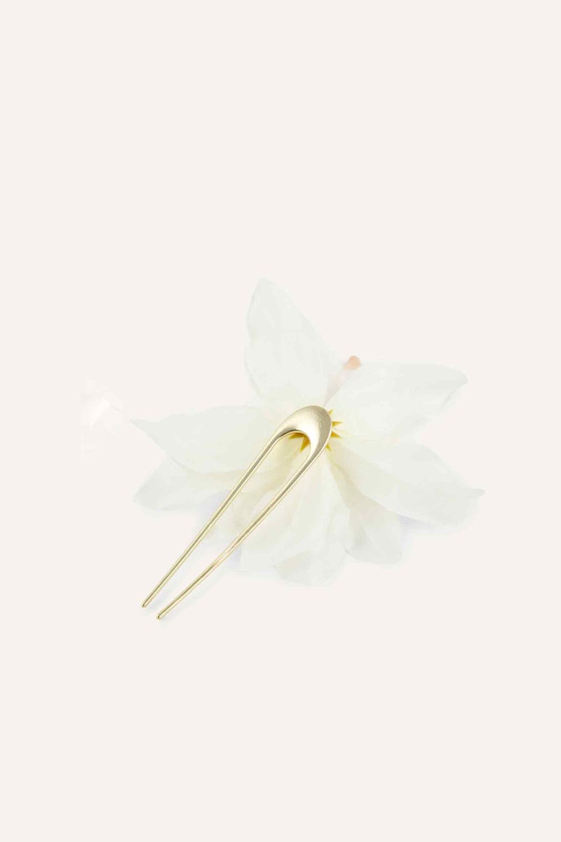 DeFacto White Woman Woman White Floral Hair Clips Casual - Image 3