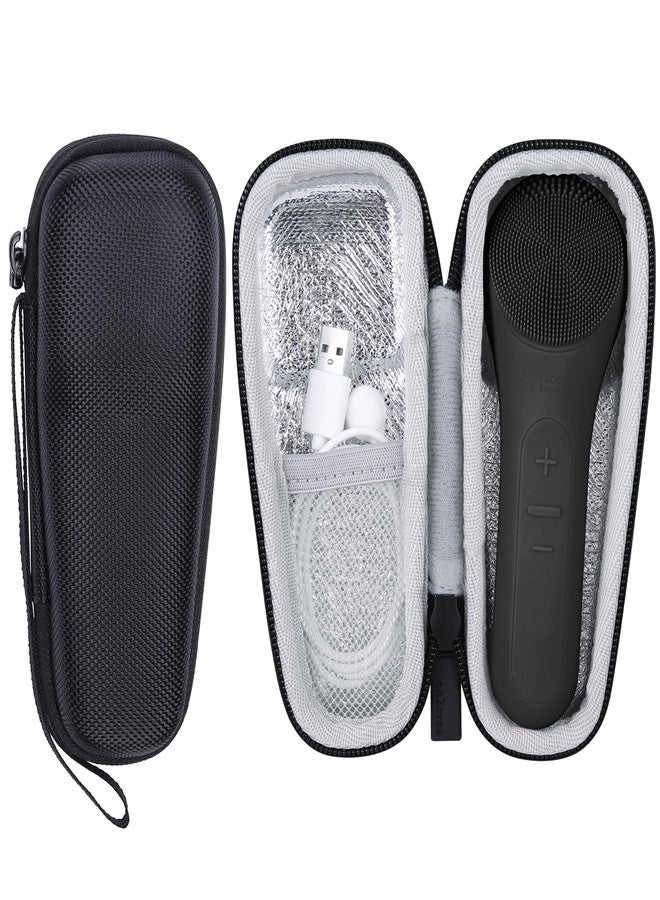 co2CREA Hard Carrying Case Compatible with NågraCoola CLIE 2 1 Silicone Face Scrubber Facial Cleansing Brush (Black) - Image 1