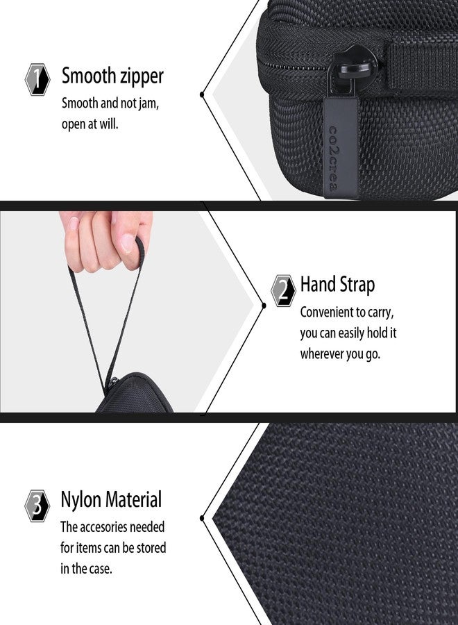 co2CREA Hard Carrying Case Compatible with NågraCoola CLIE 2 1 Silicone Face Scrubber Facial Cleansing Brush (Black) - Image 4