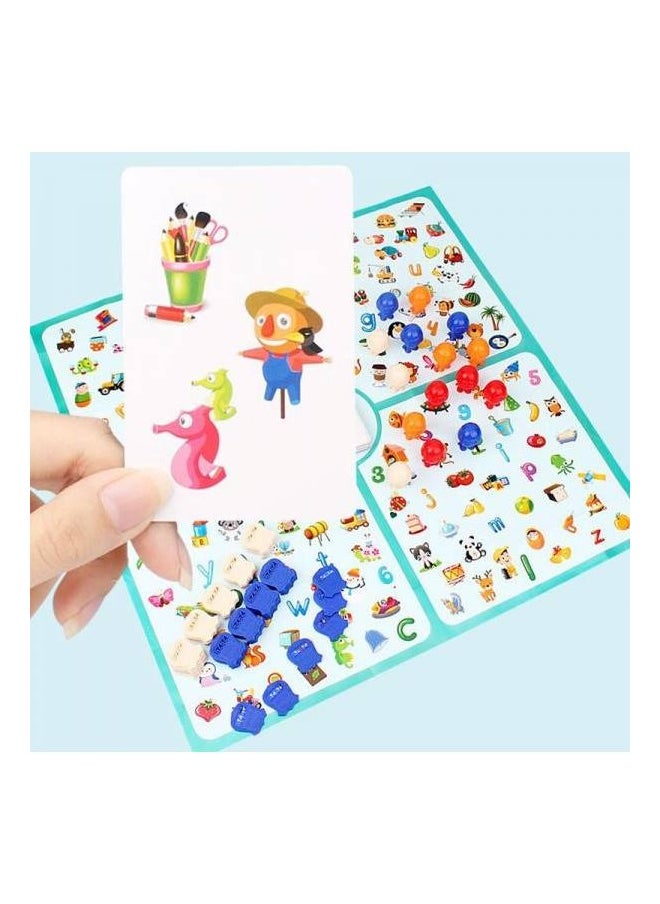 Children's Educational Memory Board Game - 60-Piece Concentration Training Toy with Animal/Fruit Cards, Double-Sided Game Board & Timer - for Cognitive Development, Memory Skills & STEM Learning Family Game
