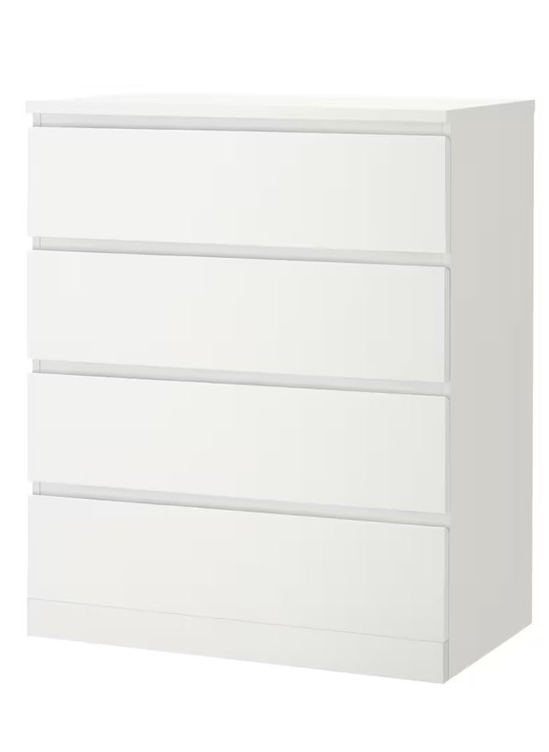 Chest of 4 drawers, white, 80x100 cm