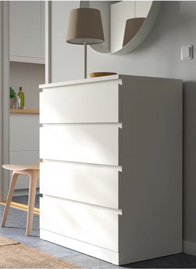 Chest of 4 drawers, white, 80x100 cm
