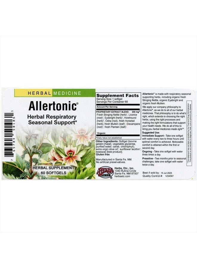 HERBS ETC. ALLERTONIC 60 CT SOFTGELS - Image 2