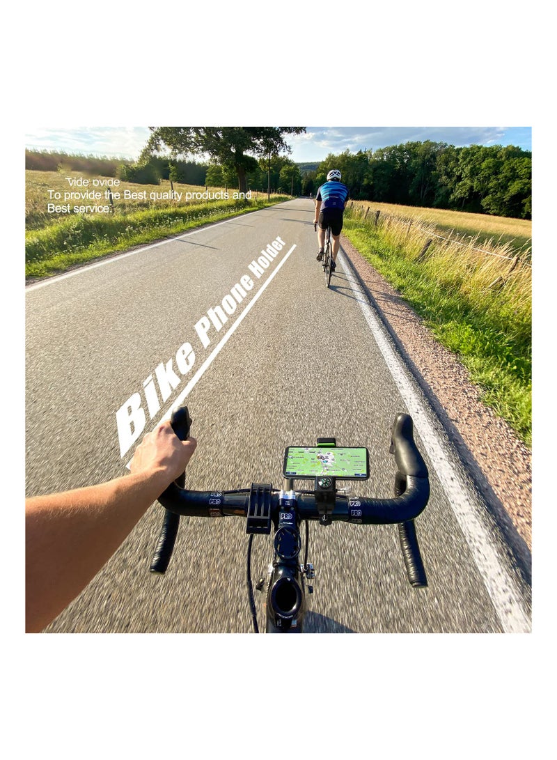 Universal Bike Phone Mount for 4.7" - 6.8" Smartphones, 360° Adjustable Bicycle & Motorcycle Handlebar Holder for Mountain and Road Bikes, Compatible with iPhone and More. - Image 2