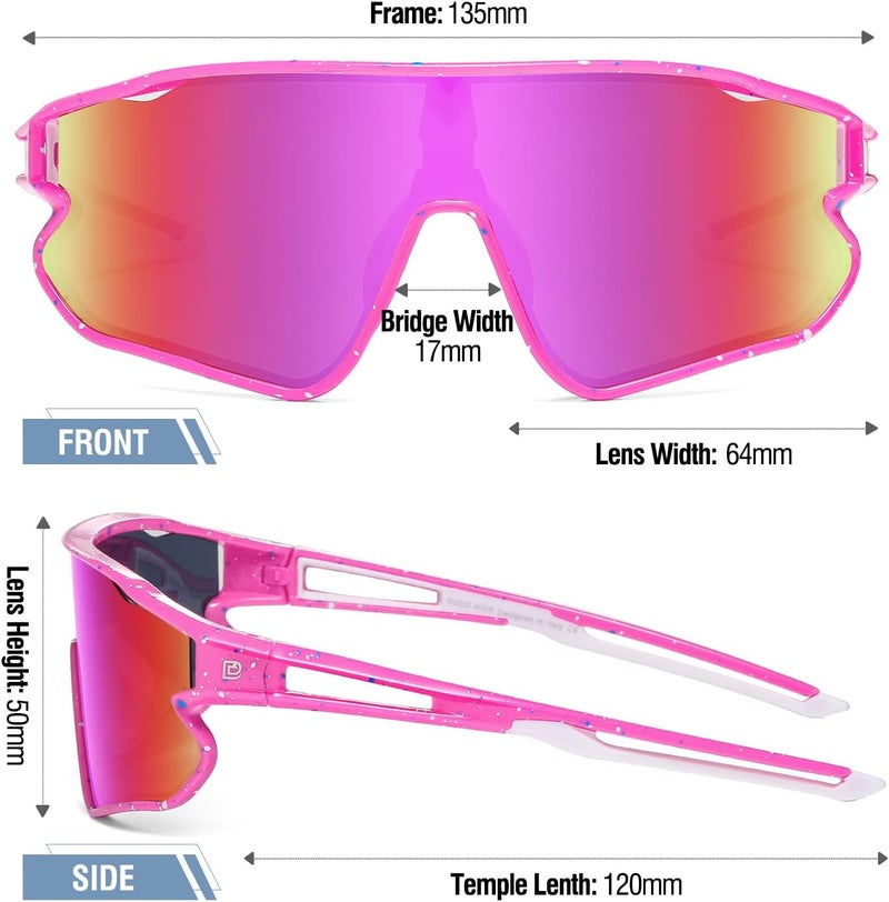 Duco Kids Sunglasses Polarized UV Protection 400 - Kids Sports Sunglasses Boys with Lightweight TR90 Frame - Youth Baseball and Cycling Sun Glasses for Boys & Girls - DK268 - Image 2
