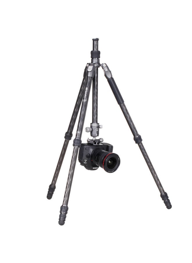 Benro Rh258ck Rhinoceros Professional Carbon Fiber Portable Reverse Folding Photography Tripod, Dual Panoramic Ball Head, Detachable Monopod, Dslr And Mirrorless Camera Tripod Set - Image 5