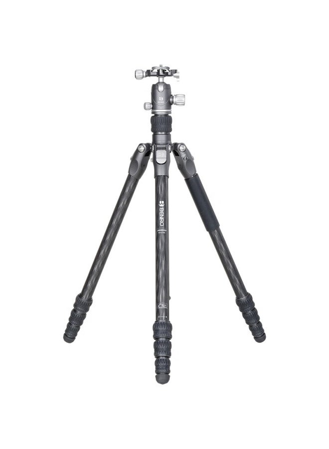 Benro Rh258ck Rhinoceros Professional Carbon Fiber Portable Reverse Folding Photography Tripod, Dual Panoramic Ball Head, Detachable Monopod, Dslr And Mirrorless Camera Tripod Set - Image 2