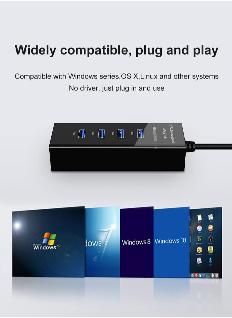Generic USB Hub Dongle, 4-in-1 USB Adapter Docking Station, Portable USB Splitter Compatible with MacBook Air, iMac, Surface Pro, Laptop, USB Flash Drives, Mobile HDD  - Image 5