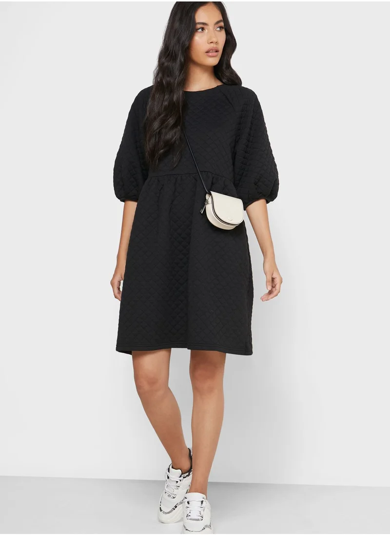 VERO MODA Puff Sleeve Pleated Detail Dress