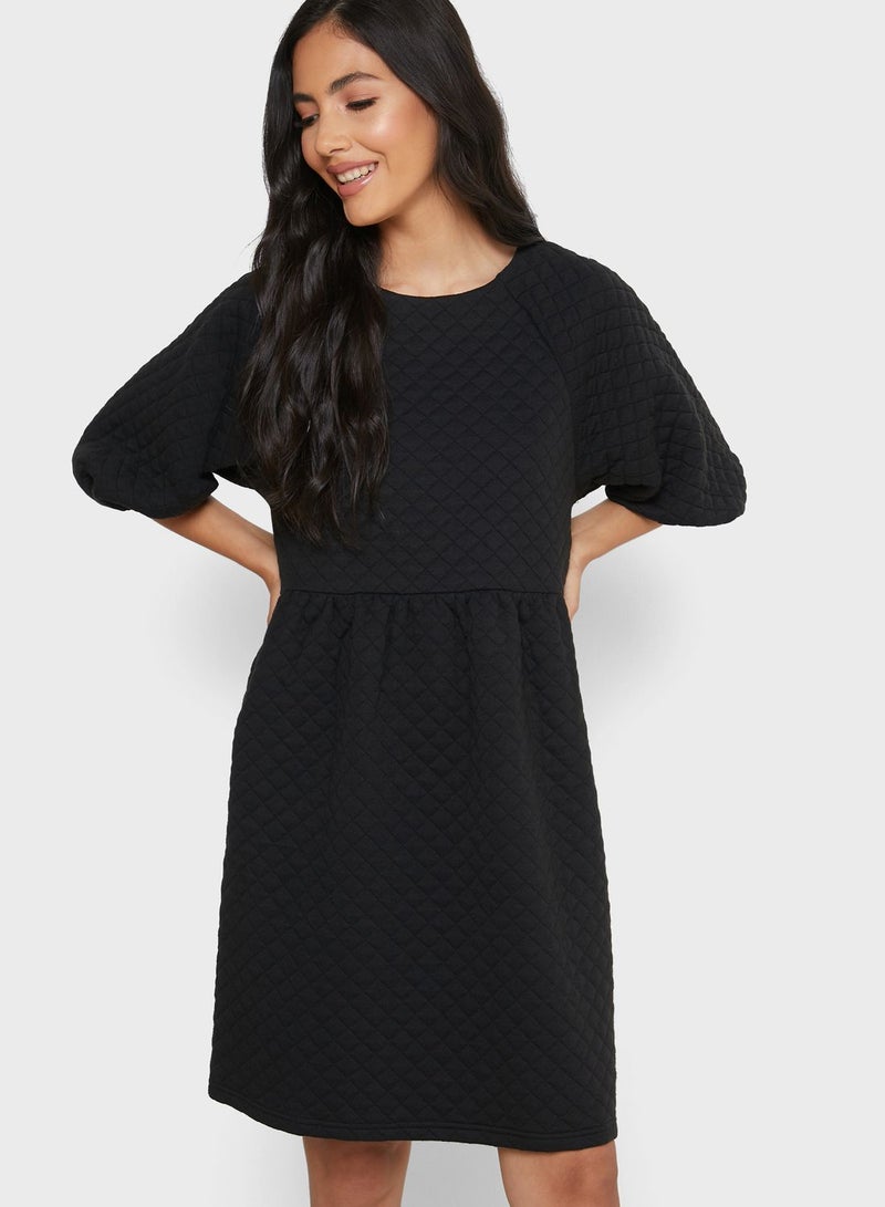 VERO MODA Quilted Sleeve Midi Dress  - Image 1
