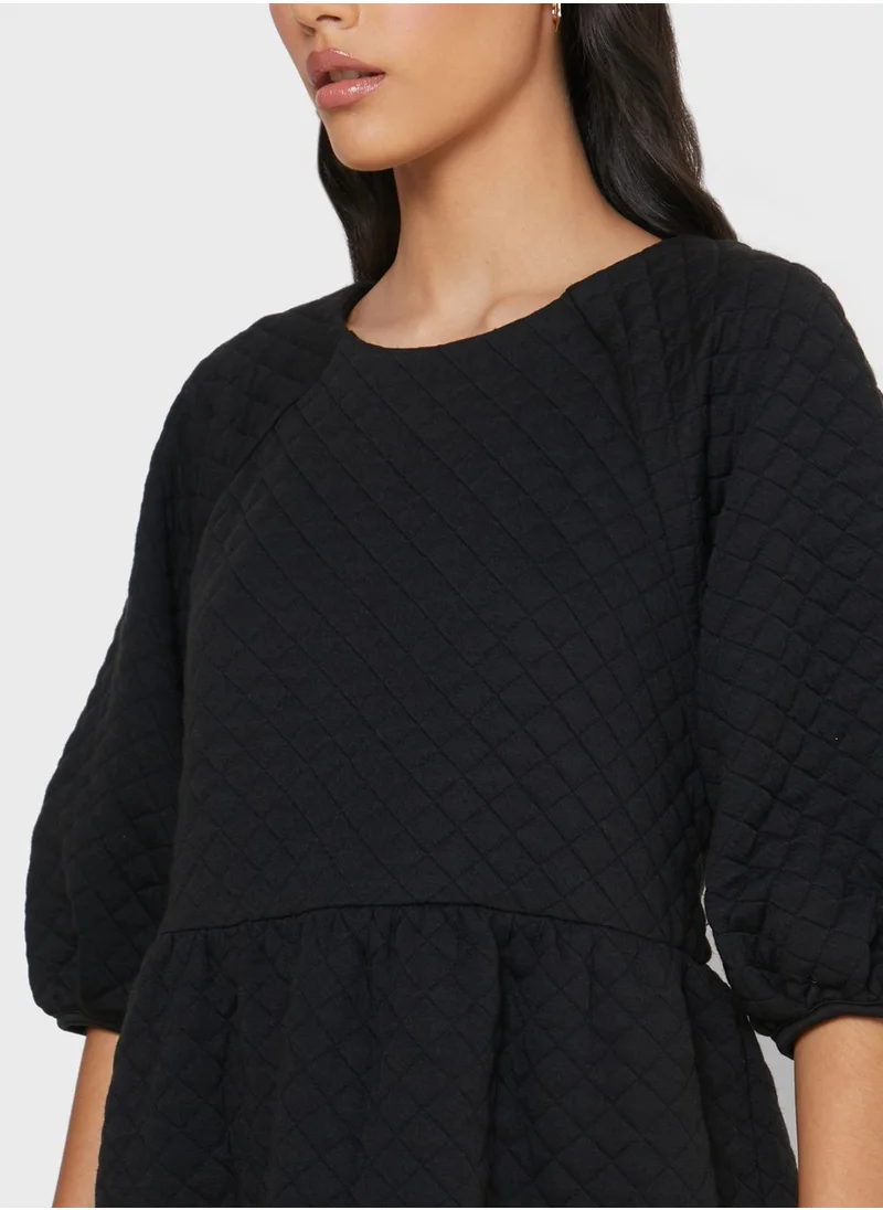 VERO MODA Puff Sleeve Pleated Detail Dress