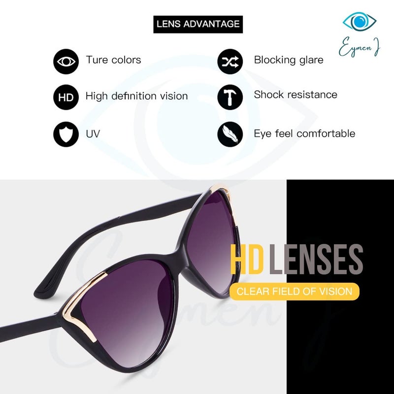 Eymen I Retro Cat Eye UV Protected Sunglass for Women - Image 4