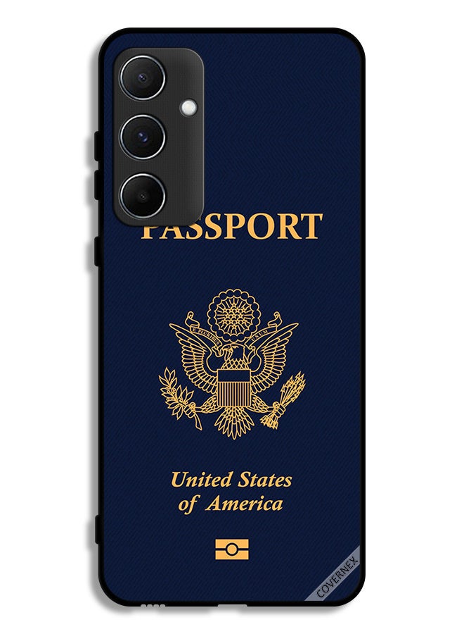 Covernex غطاء حماية لجهاز سامسونج جالاكسي A55 5G بنمط جواز السفر الأمريكي - Image 1