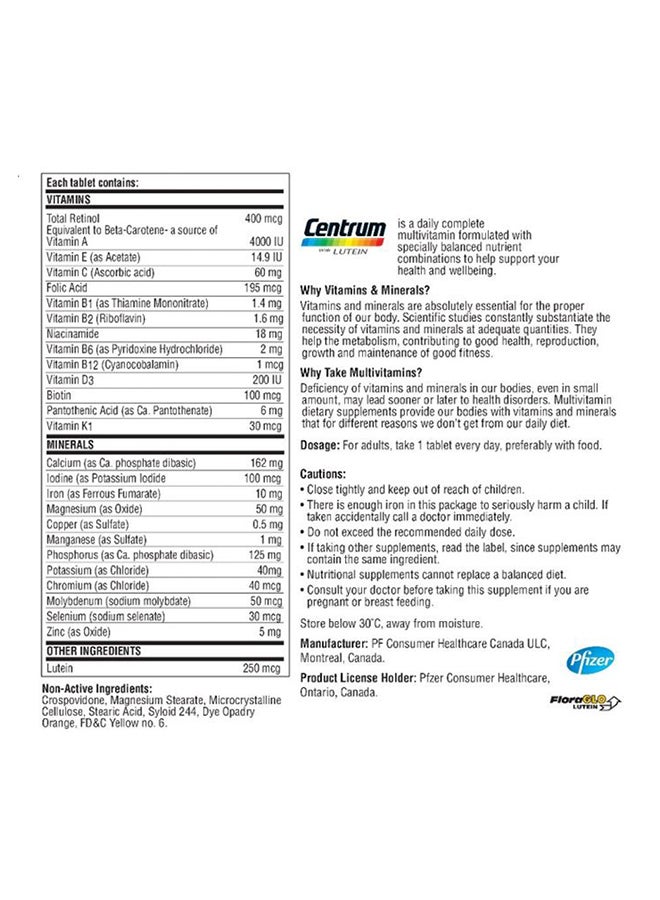 Centrum Complete Multivitamin - 100 Tablet - Image 3