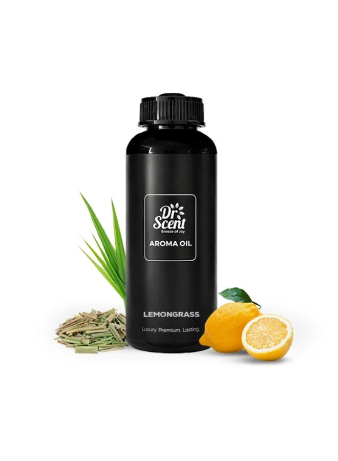 Dr Scent Dr Scent Diffuser Aroma Oil Lemongrass - Lemongrass and Citrus Fragrance Notes | Made in the UK | Perfect for Offices, Homes, Shops, Hotel Rooms & Big Lobbies(1000ml)
