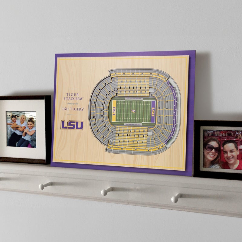 YouTheFan NCAA LSU Tigers 5-Layer StadiumView 3D Wall Art - Tiger Stadium - Image 2