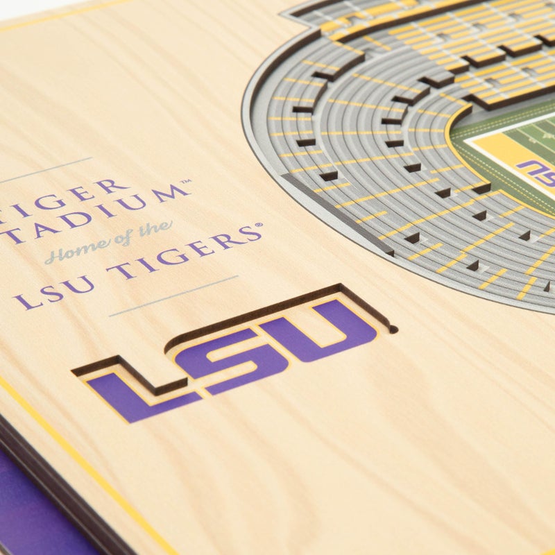 YouTheFan NCAA LSU Tigers 5-Layer StadiumView 3D Wall Art - Tiger Stadium - Image 4