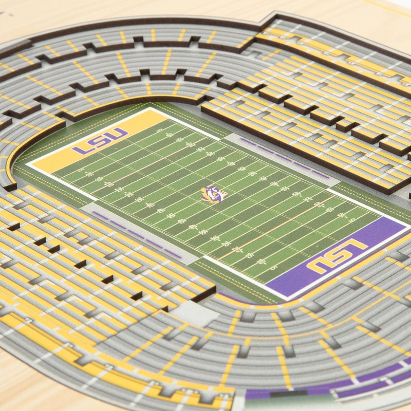 YouTheFan NCAA LSU Tigers 5-Layer StadiumView 3D Wall Art - Tiger Stadium - Image 3