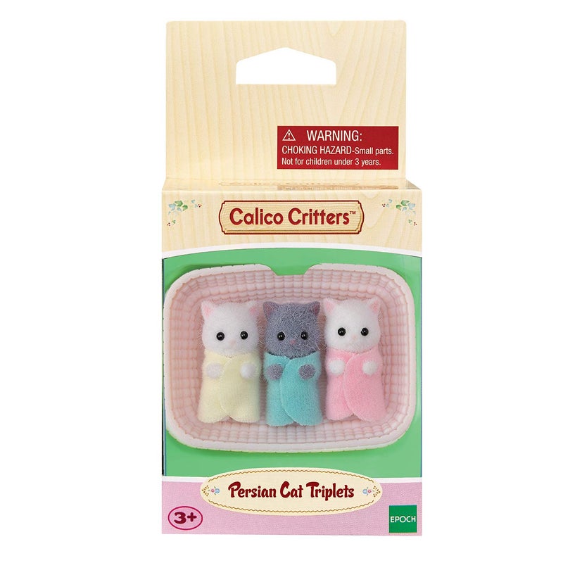 Calico Critters Persian Cat Triplets - Collectible Dollhouse Figures with Cradle Accessory - Image 5