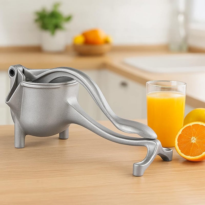 Fitto Manual Fruit Juicer Stainless Steel - Heavy Duty Citrus Press Juicer for Fresh Juice, Easy to Clean, Portable and Compact Design for Home and Travel, Ergonomic Handle for Effortless Juicing - Image 2