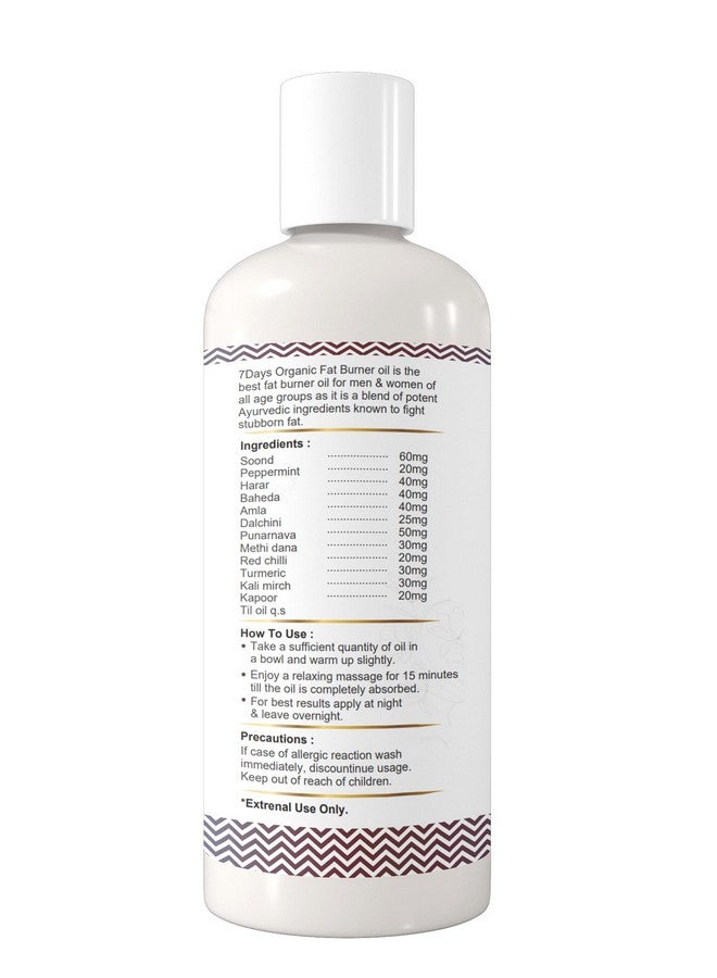 7 DAYS Herbal Body Toning Oil | Enriched with Amla, Dalchini, Peppermint, Turmeric & Baheda | Lightweight & Non-Greasy (100 ML) - Image 2