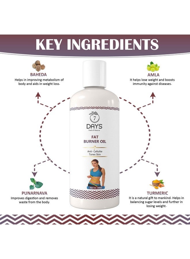 7 DAYS Herbal Body Toning Oil | Enriched with Amla, Dalchini, Peppermint, Turmeric & Baheda | Lightweight & Non-Greasy (100 ML) - Image 5