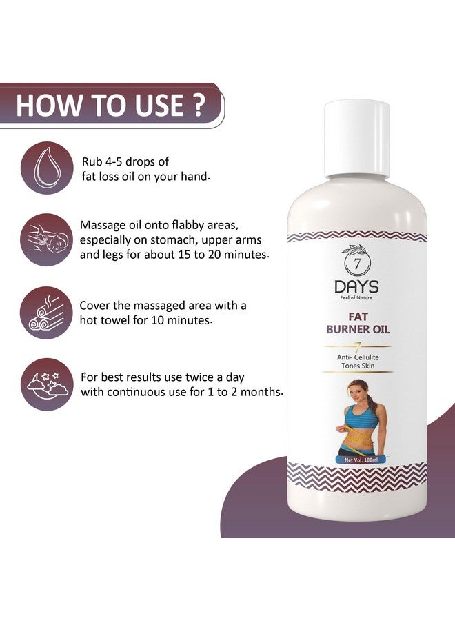 7 DAYS Herbal Body Toning Oil | Enriched with Amla, Dalchini, Peppermint, Turmeric & Baheda | Lightweight & Non-Greasy (100 ML) - Image 4