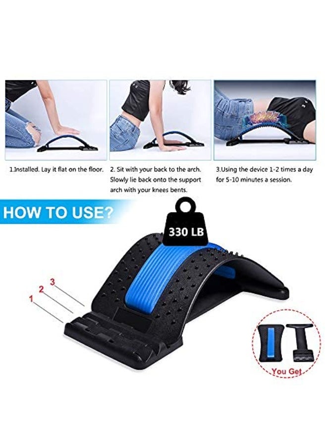 SUKILO Back Stretcher for Pain Relief – Multi-Level Lumbar Support Device for Herniated Disc, Sciatica, Scoliosis, Posture Correction – Adjustable Back Cracker for Home and Office Use  - Image 5