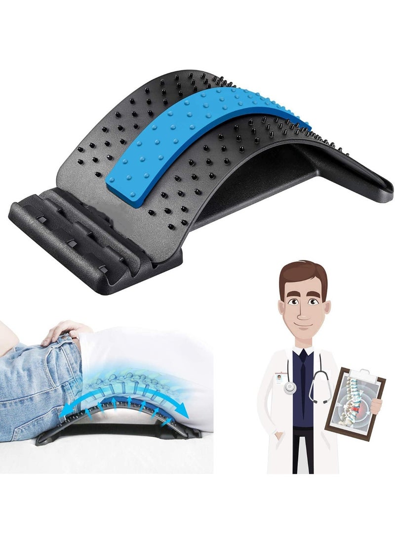 SUKILO Back Stretcher for Pain Relief – Multi-Level Lumbar Support Device for Herniated Disc, Sciatica, Scoliosis, Posture Correction – Adjustable Back Cracker for Home and Office Use  - Image 1