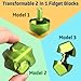 Dilabnba Fidget Spinner Cube Toy for Boys 312 Kids Adults Fidget Block Figner Spinner Focus 2 in 1 Spinning Mini Easter Basket Stuff Desk Relaxing EDC Toy Green - Image 4