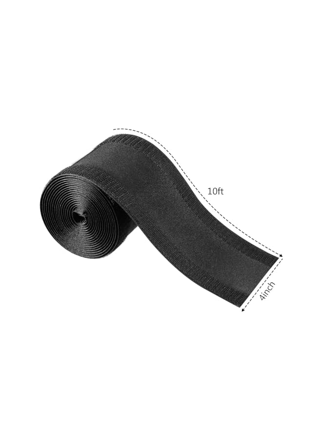 PROMASS Floor Cable Cover Protector, 10cm Wide 10 Feet Carpet Cord Cover Cable Management, Carpet Cord Cover Cable Protector for Home Commercial Office Carpet, Protect Cords Prevent a Trip Hazard (Black) - Image 2