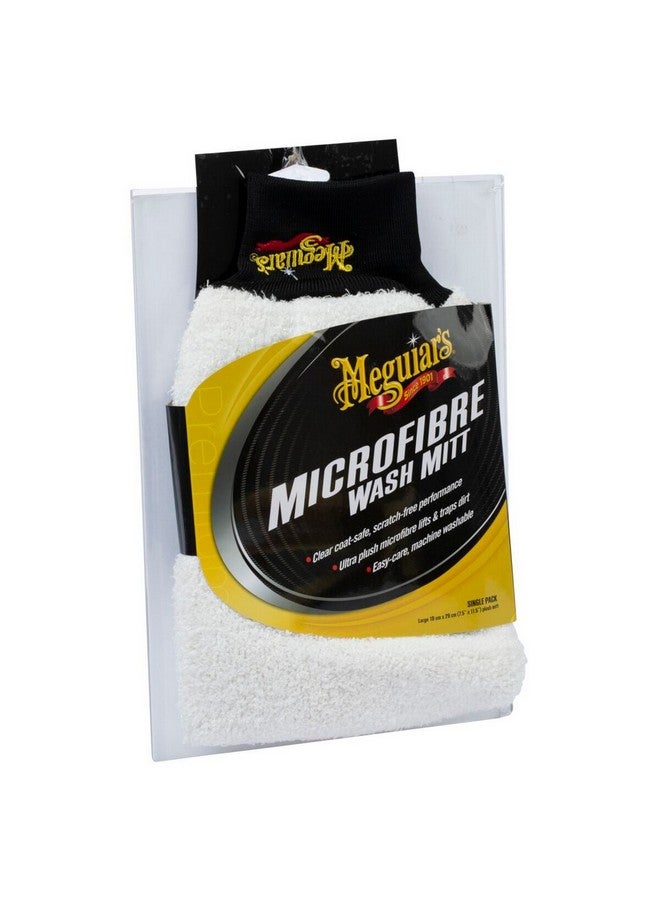 مجوايرز X3002 قفاز غسيل مايكروفايبر فائق النعومة وقابل للغسل في الغسالة أبيض 19 × 29 سم - Image 1