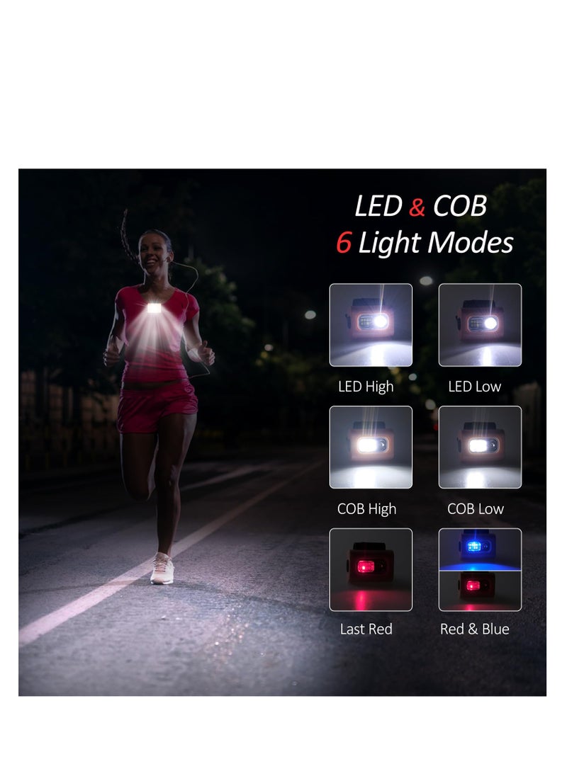 SYOSI - Running Light, 3PCS Wearable Magnetic Clip on Light for Runners & Joggers with 6 Lighting Modes, Rechargeable High Visibility Dog Lights for Night Dog Walking Hiking Camping (Black) - Image 1