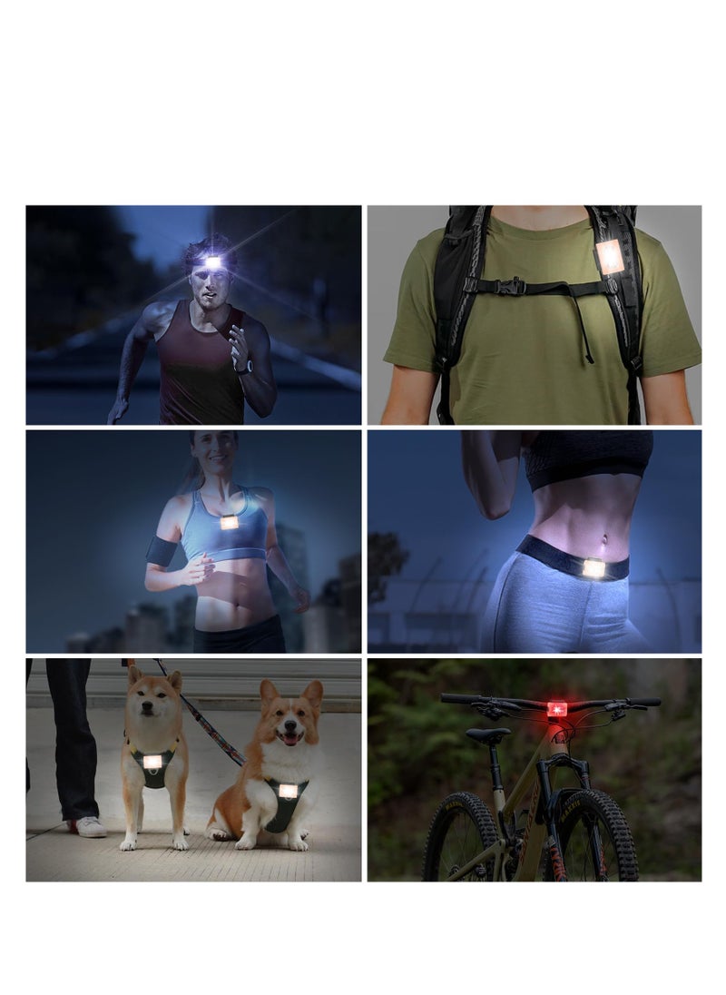 SYOSI - Running Light, 3PCS Wearable Magnetic Clip on Light for Runners & Joggers with 6 Lighting Modes, Rechargeable High Visibility Dog Lights for Night Dog Walking Hiking Camping (Black) - Image 1