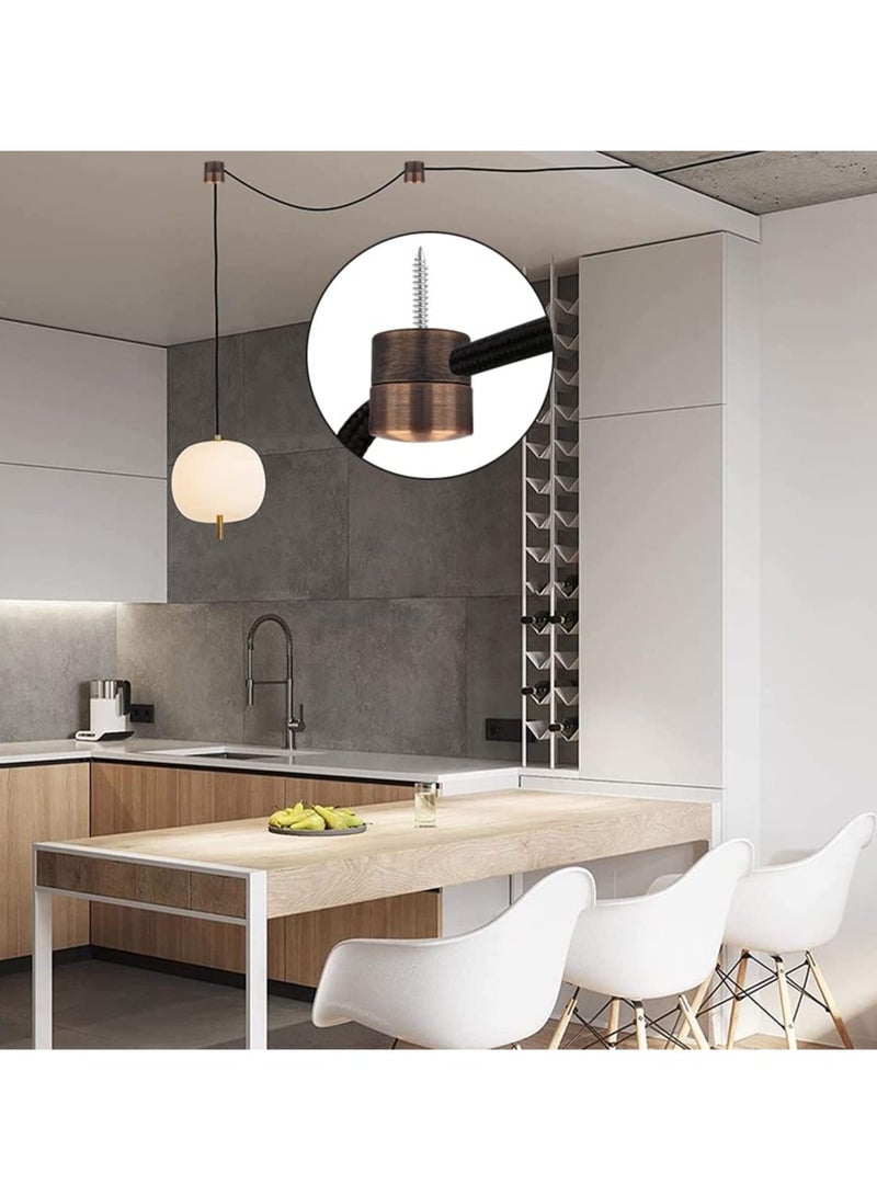 خطاطيف معدنية للثريا لإضاءة السقف، عبوة مكونة من 6 قطع، خطاطيف إضاءة معلقة متينة، معدات تثبيت سقفية من الألمنيوم - Image 5