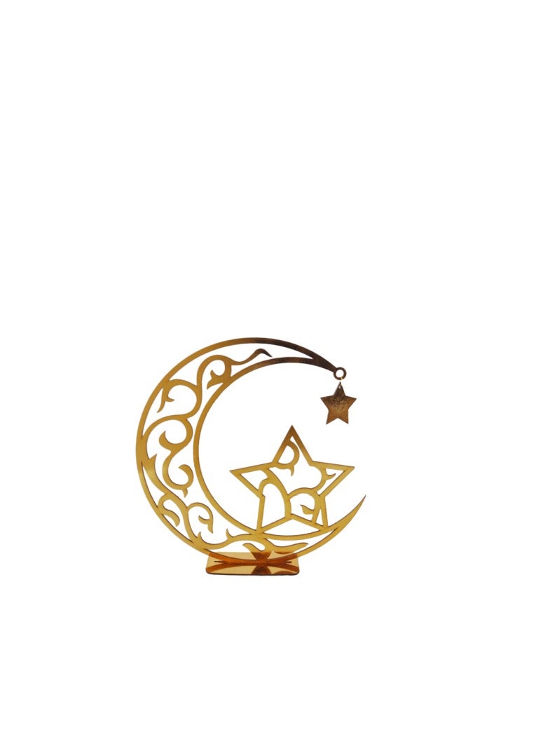 استاند ديكور رمضاني ذهبي 20 سم (اشكال مختلفة)