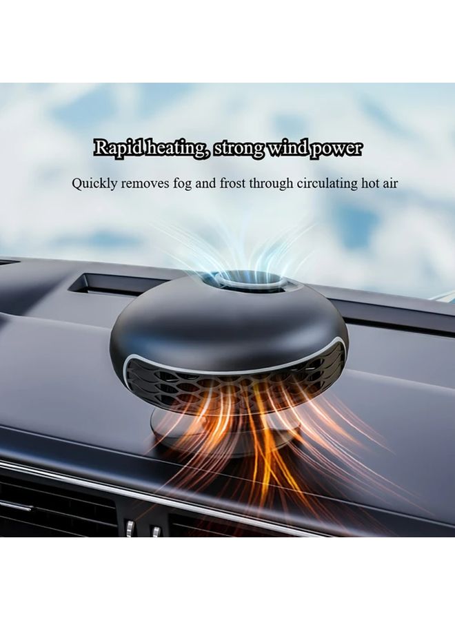 Black 12V Dual Mode Portable Car Heater Cooler Defogger Dehumidifier For Small Cars SUVs - Image 4