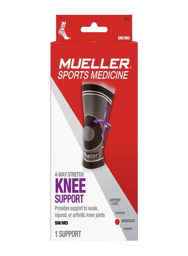 MUELLER Sports Medicine 4-Way Stretch Knee Support, Knee Pain Relief Support for Men and Women, Ideal for Arthritis, Sprains, Black, Small/Medium - Image 3