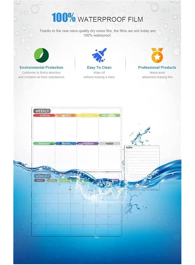 TRASSLE Magnetic Dry Erase Calendar For Refrigerator Magnet Flexible Daily Message Stickers Includes Monthly Weekly Calendar Whiteboard 3 Pen Markers With Eraser For Agenda Planner To Do List  - Image 5