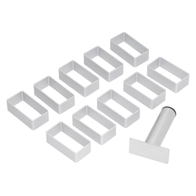 Large Rectangle Aluminum Cake Mold Set Premium Durable 3D Moon Pastry Fondant Baking Tool - Image 2