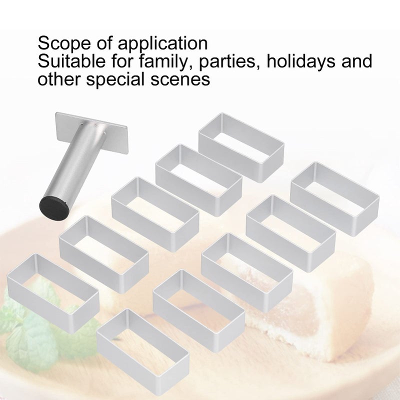 Large Rectangle Aluminum Cake Mold Set Premium Durable 3D Moon Pastry Fondant Baking Tool - Image 3