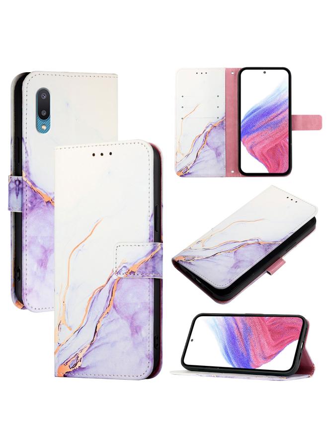 S-TOP Case For Samsung Galaxy A02 / M02 PT003 Marble Pattern Flip Leather Phone Case - Image 1