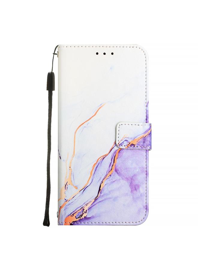 S-TOP Case For Samsung Galaxy A02 / M02 PT003 Marble Pattern Flip Leather Phone Case - Image 3