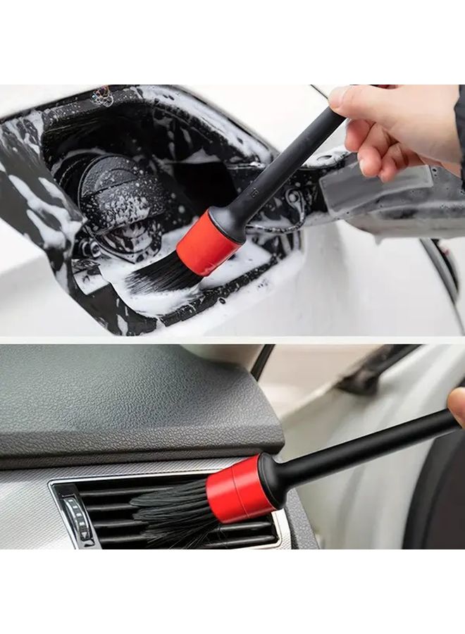 5pcs Car Detailing Brush Set For Wheels Dashboard Air Vents Non Electric Cleaning Tools - Image 5